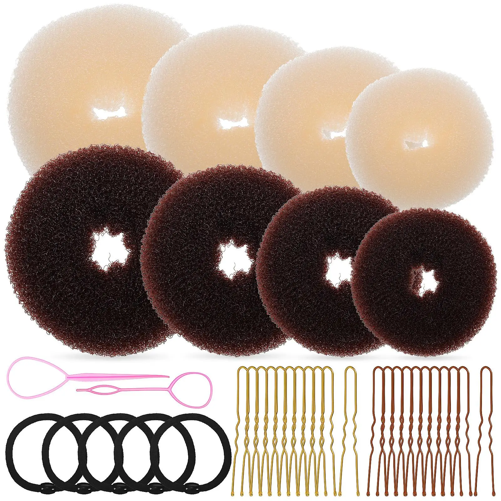 Doughnuts Hair Bun Accessories For Women Female Hairstyle Tool Miss