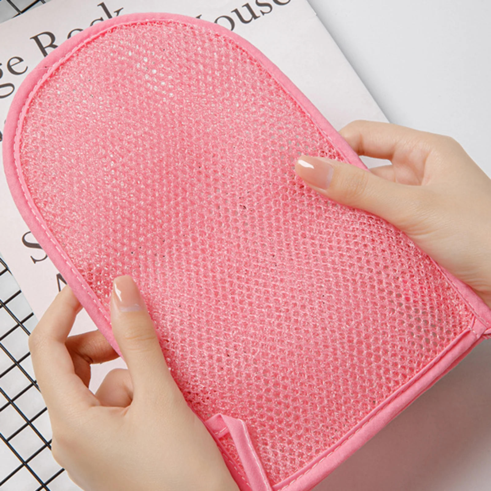 Women Bath Gloves SPA Exfoliating Shower Brush Body Cleaning Scrub Mitt Rub Dead Skin Gloves Shower Towel Foam Body Massage