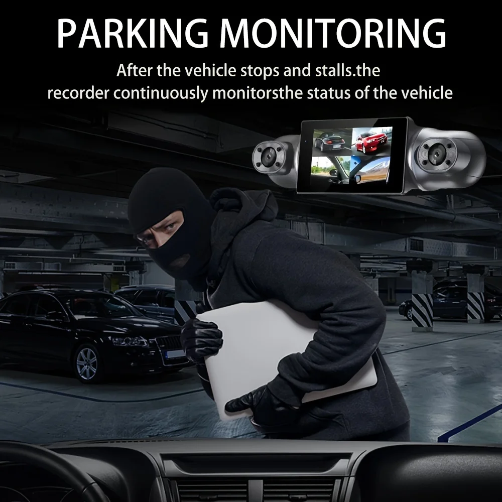 Black Box Car Dash Cam FHD 1080P Front Rear Night Vision