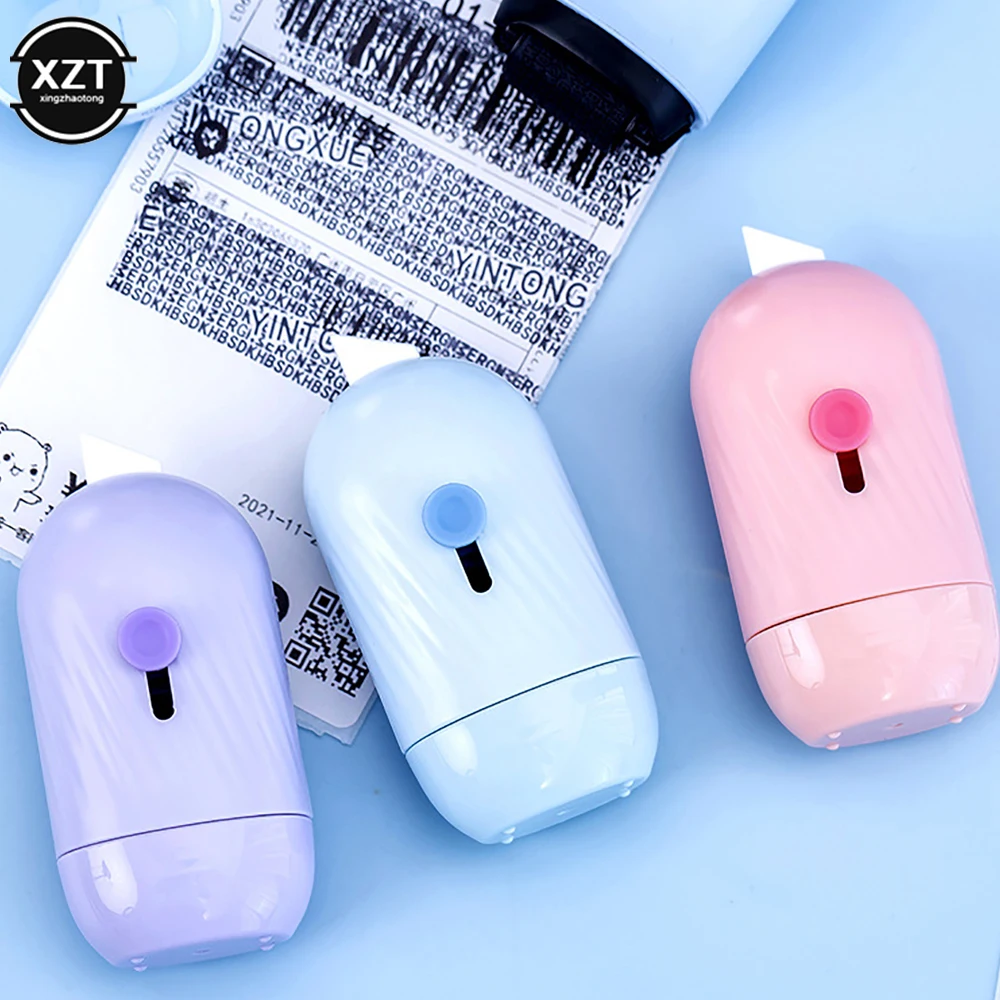 

1/3 Thermal Paper Correction Fluid with Unboxing Box Cutter Knife Portable Durable Thermal Paper Data ID Protection Fluid Eraser