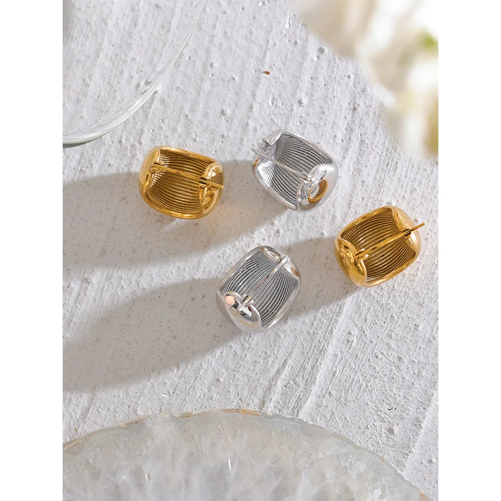 Yhpup Earrings Chunky Geometric