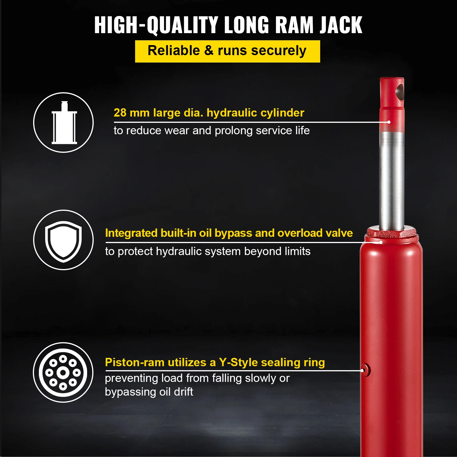 VEVOR Hydraulic Jack 3 /4/8/12 Ton Car Hydraulic Long Ram Jack Manual Engine Lift Hoist Cherry Picker Mechanical Workshop Tool 4