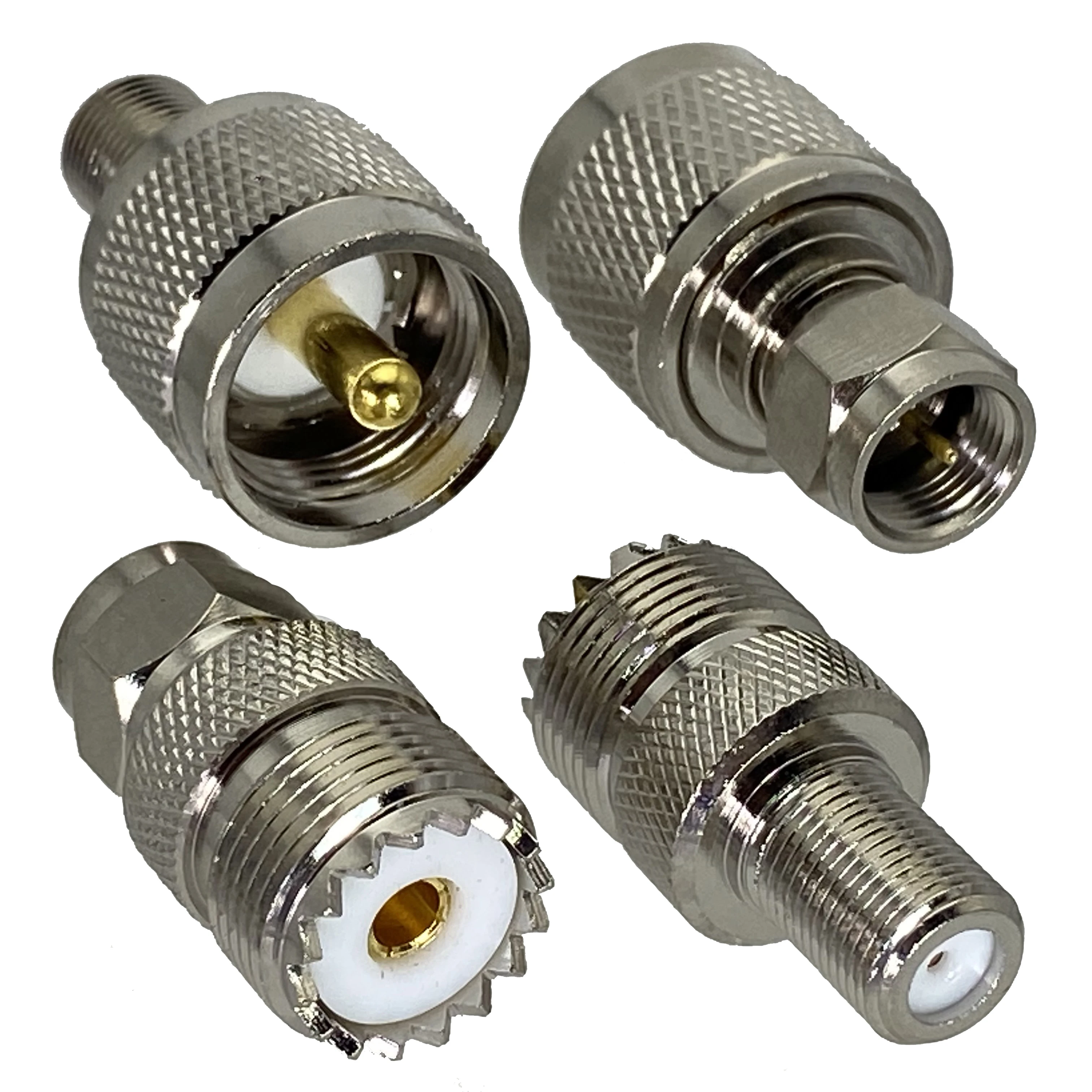 1ชิ้นอะแดปเตอร์UHF PL259 SO239เพื่อFทีวีชายเสียบและหญิงแจ็คตรงRF COAXIALเชื่อมต่อลวดขั้ว 1