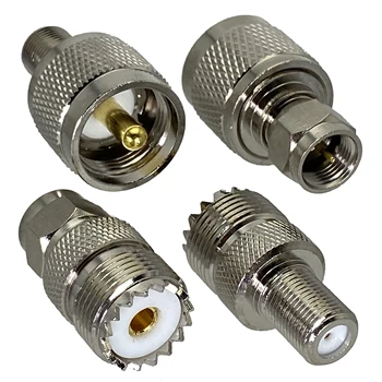 1ชิ้นอะแดปเตอร์UHF PL259 SO239เพื่อFทีวีชายเสียบและหญิงแจ็คตรงRF COAXIALเชื่อมต่อลวดขั้ว 1