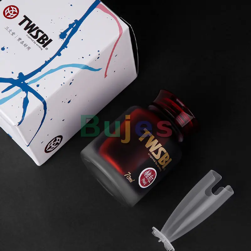 TWSBI 잉크 - 학생용 생생한 색상 잉크, 유리병에 담긴 비탄소 만년필 잉크, 범용 블루-블랙 및 레드 옵션
