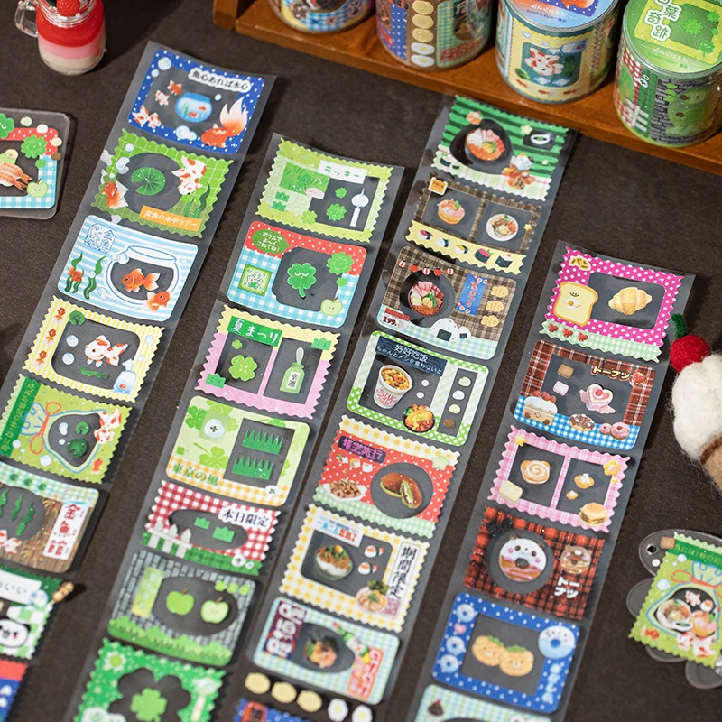 2m/Roll Retro Japanese Stationery Tapes Creative DIY Handbook Scrapbooking Stickers Planner Decorative Collage Journal Supplies 3