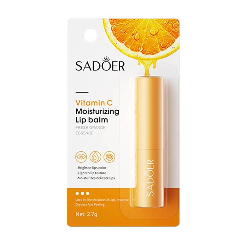 SADOER Vitamin C Aloe Coconut Lip Balm Moisturizing Anti Cracking Hydrating Repair Nourishing Lipstick Lips Skin Care Products 6