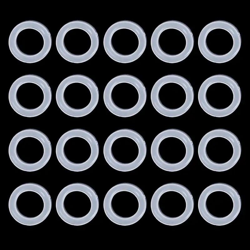 20P-60cs White Plastic Crochet Loop Rings 2cm Round O-Ring for DIY Hand-Knitting Bag Accessory and Crafting Supplies