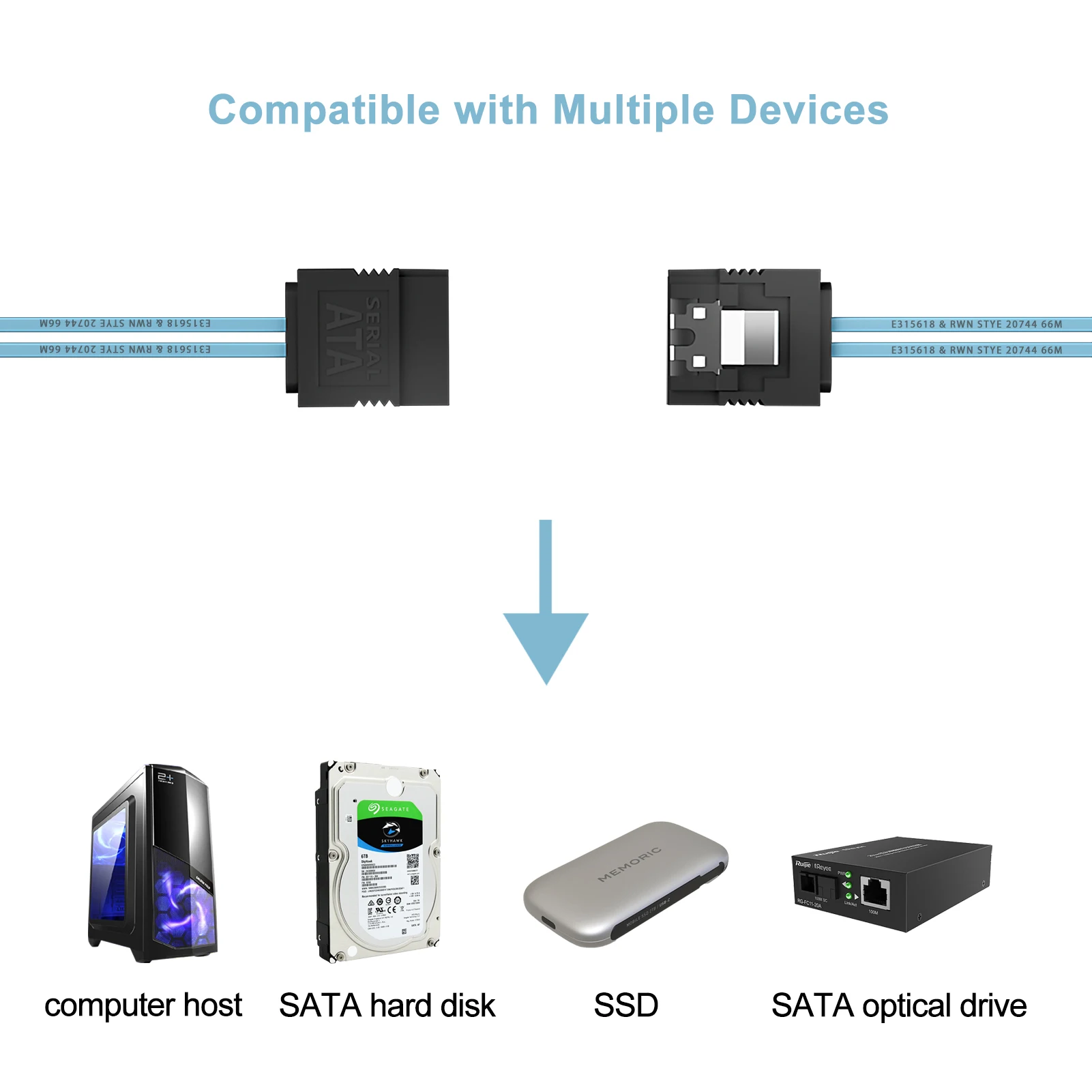 Sata Data Cable 4/6/8Pcs/Set-SATA-6Gbps HDD-SDD Replacement for Server Bitcoin Computer SSD HDD CD DVD Drives Raid