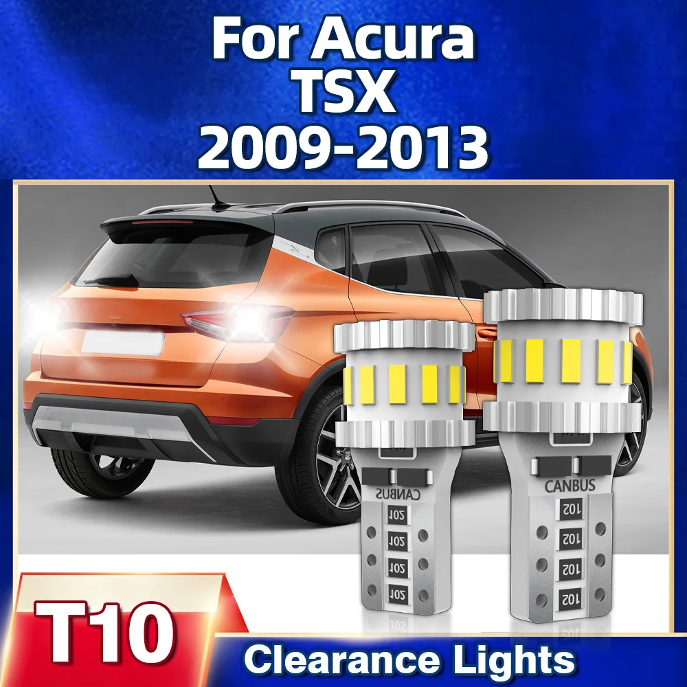 

T10 W5W Auto Parking Light Bulbs Brighter White 6000K Clearance Lamp 12V Plug And Play For Acura TSX 2009 2010 2011 2012 2013