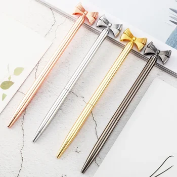 New Kawaii Cute Bow Ball Pens Ballpen Fashion Girl Ballpoint Pens Pens for School Supplies Office Korean Creative Stationery 2