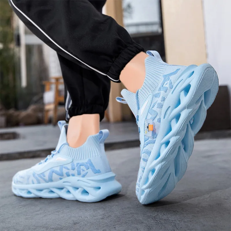 Men's Breathable Mesh Running Sneakers Running Shoes for Men Anti-slip Outdoor Anti-skid Sports Shoe Athletic Jogging Gym Tennis 3