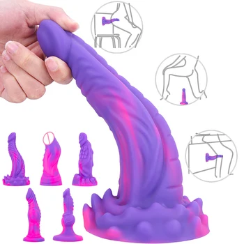Silicone Huge Dildo Soft Big Dildos Strong Suction Cup Penis Large Butt Plug Dragon Dildo Anal Sex Toys For Womans Masturbador 2