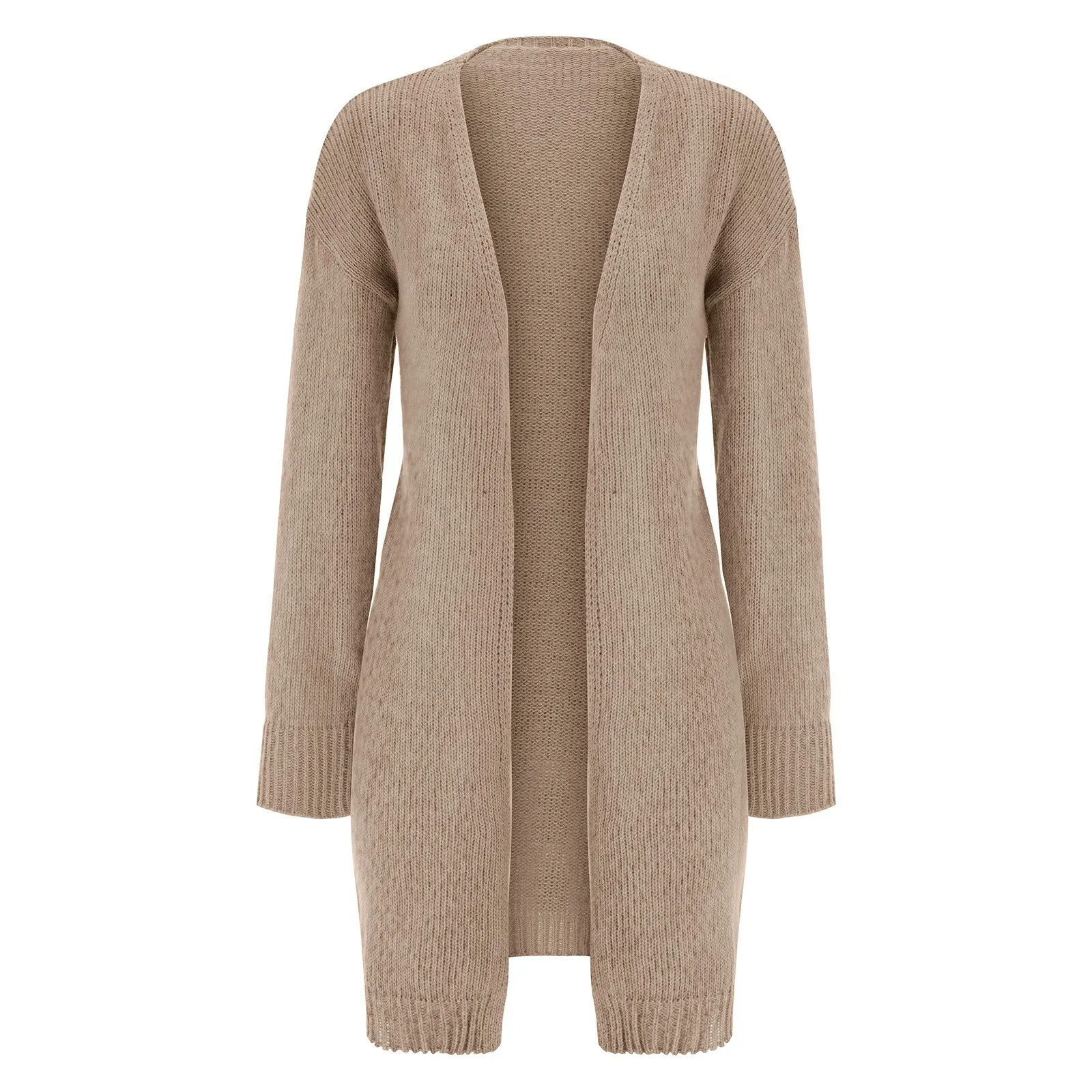 

Women Cardigans 2022 New Solid Color Vintage Women Spring Autumn Medium-Long Cardigan Female Fashion Knitted Outerwear Sweater