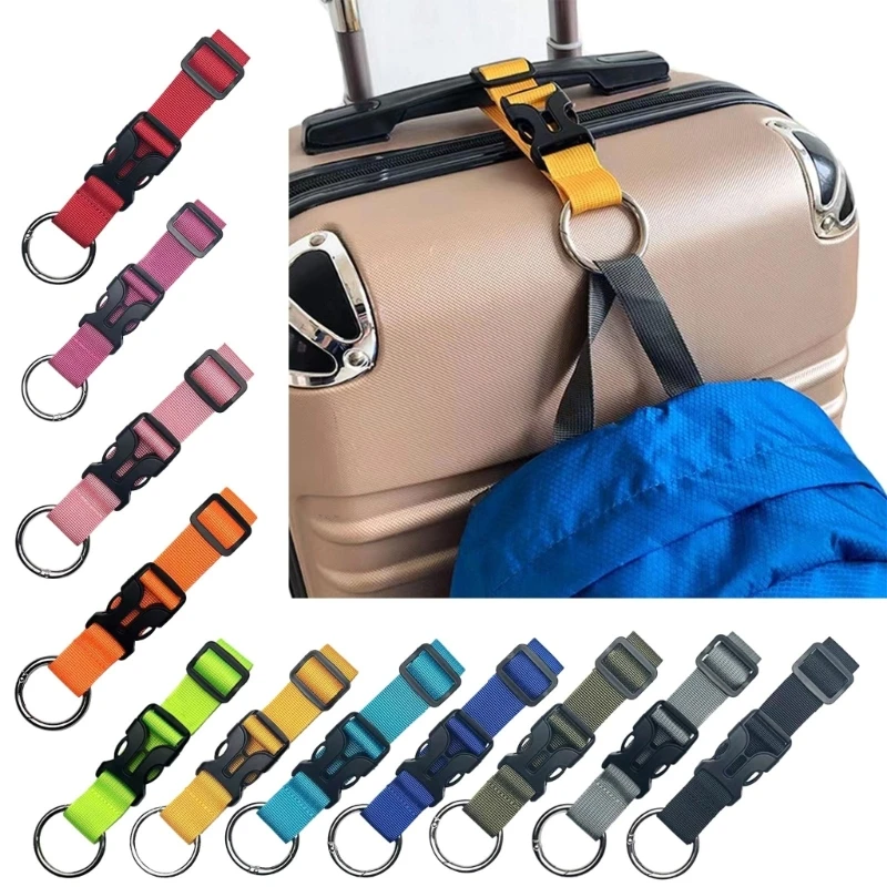 LuggageStrapsForSuitcasesMetalSpringClipNylonAdjustableSuitcasesBeltsLuggageBeltFor