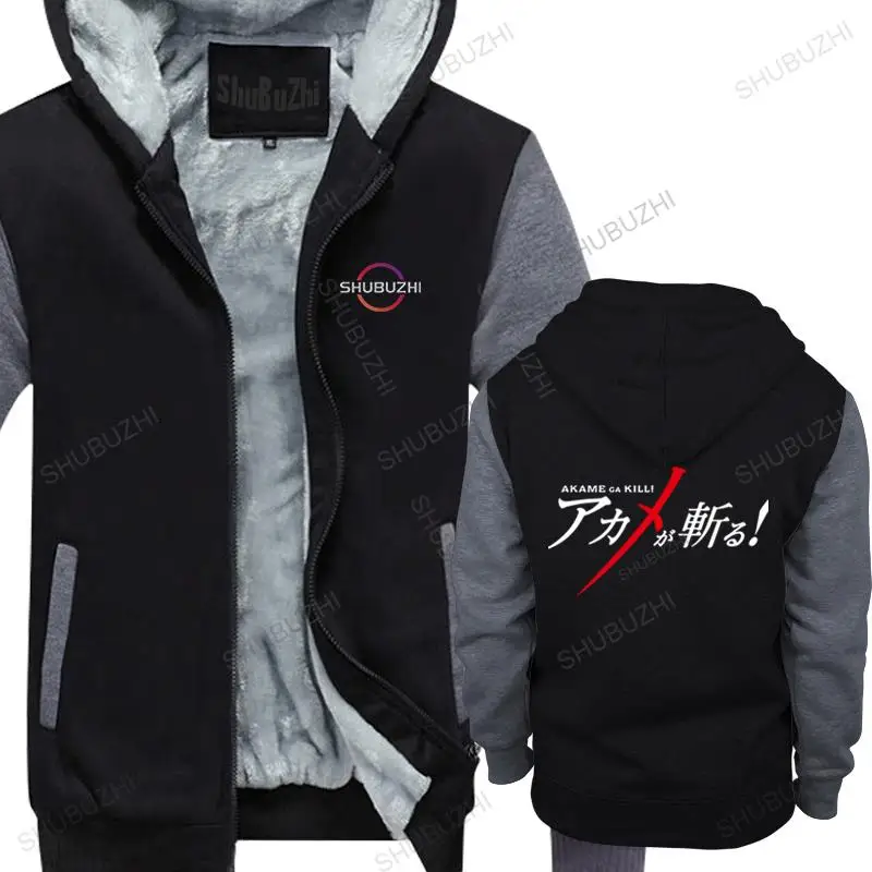 

Mens luxury cotton funny printing winter hoodie AKAME GA KILL many color warm jacket coat tops fashion unisex thick hoodie