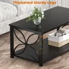 Coffee Table for Living Room, 39 inch Small Table with Storage Shelf, Café Tables 3
