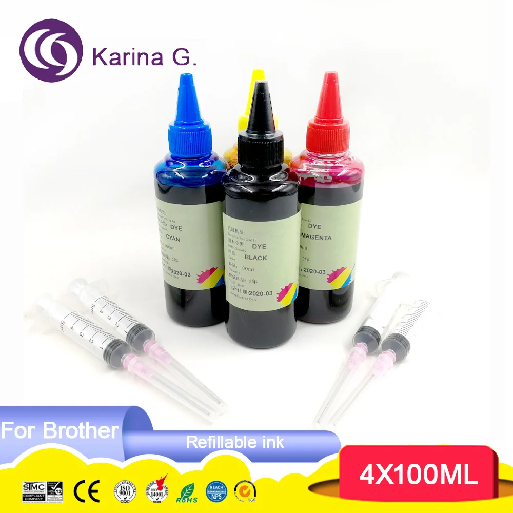 For LC10 LC37 LC51 LC57 LC960 LC970 LC1000 Refillable ink cartridge for DCP-130