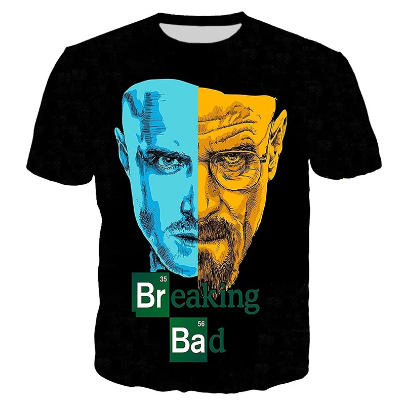 

Breaking Bad 3D Print T Shirt Men Women Summer Casual Oversized T-shirt Fashion Harajuku Streetwear Round Neck Tops Tees