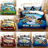 3D Print Cartoon Dog Man Bedding Set Quilt Bed Cover Comforter Duvet Cover Pillow Case 2-3 Pieces Sets Kids Adult Bedroom Decor 1