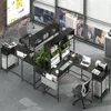 L Shaped Gaming Desk with LED Strip & Power Outlet, Storage Shelf & Drawer, Storage Bag, Reversible Corner ffice Computer Desk 6
