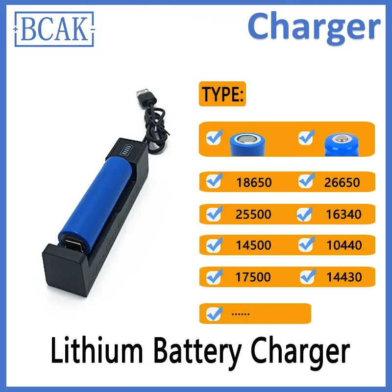 BCAK 4.2V Battery Charger LED Indicator Li-ion Lithium Battery 18650 26650 25500 16340 14500 10440 17500 14430 charger adapter battery charger battery charger adapter