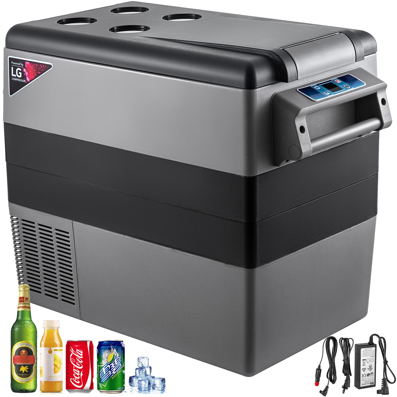 SucceBuy 20L 22L 35L 45L 55L Car Refrigerator Mini Fridge Freezer Portable Compressor Cooler 12/24V DC 110-240V Ice Box 1