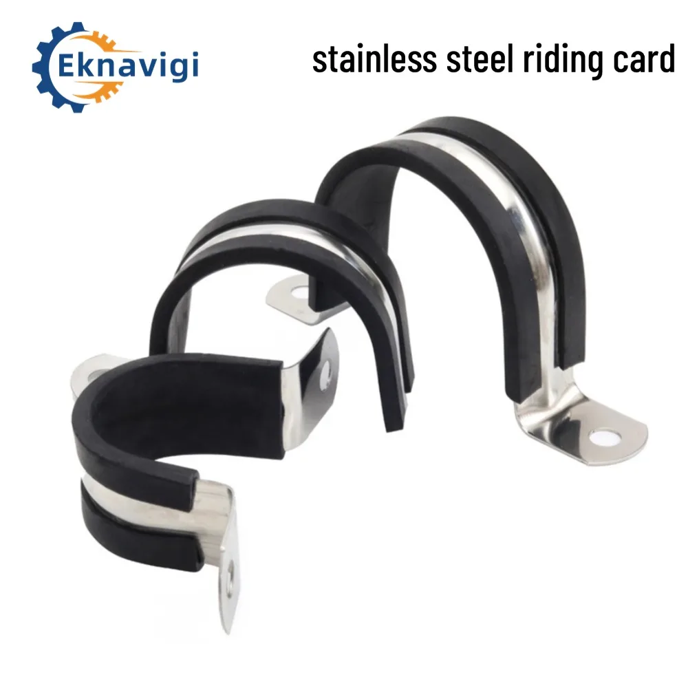 25 PCS 11/16" Rubber Cable Clamps - 304 Stainless Steel Hose & Wire Clamps For Automotive & Plumbing