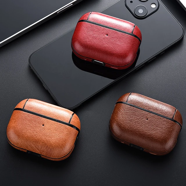 For Airpods Pro 3 Case Leather Business Earphone Case Headset Shell Headphone Cover For Apple AirPod 4 3 Pro 2nd Gen USB C Funda 2