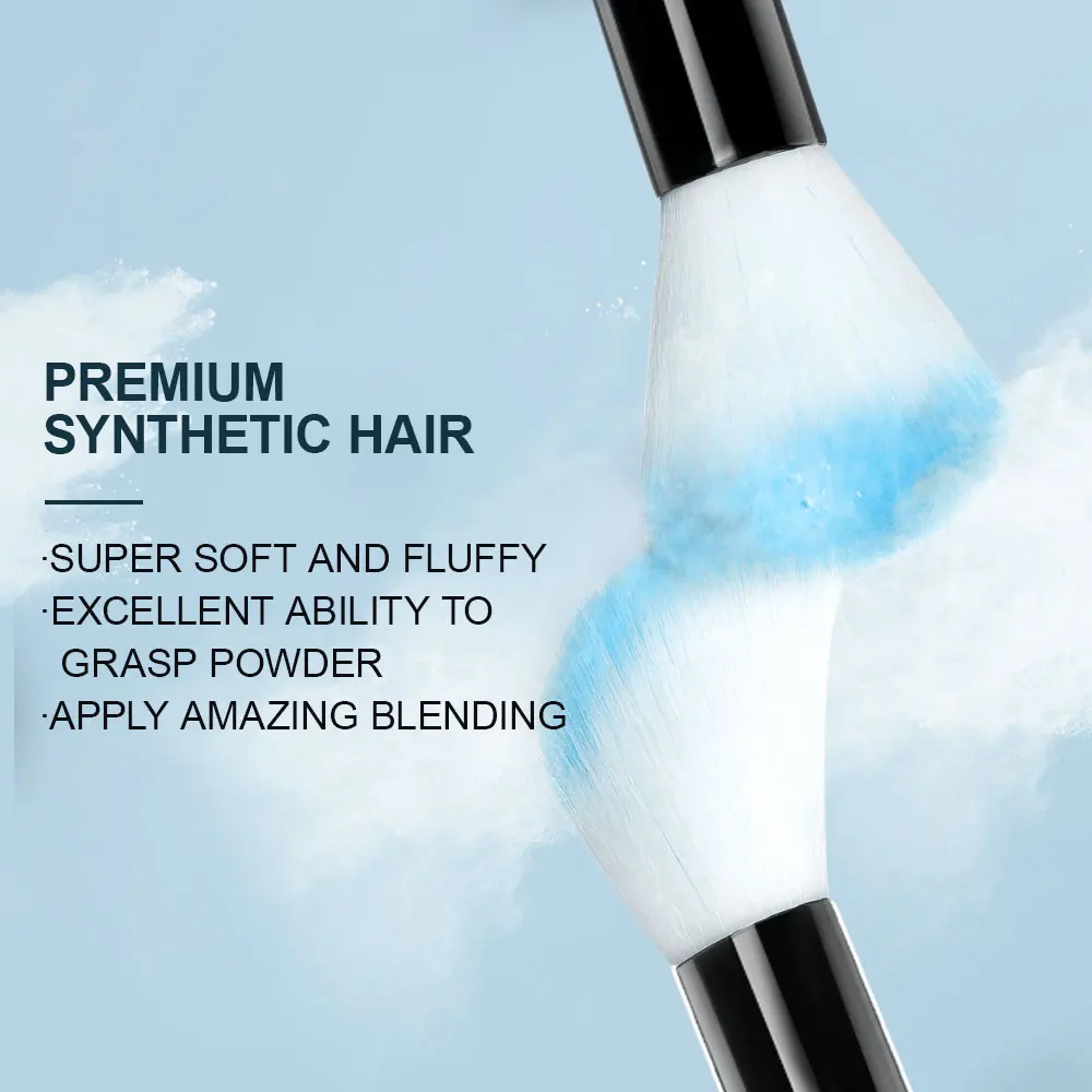 VANDER 32 Pcs Blue Makeup Brush Set Premium Natural Hair Beauty Cosmetic Foundation Face Powder Eyeshadow Blush Beauty Tools