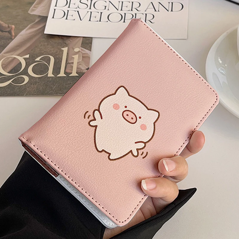 Nuova custodia per passaporto da viaggio Essentials Porta passaporto carino PinkPig Portafoglio per passaporto da viaggio da donna Custodia per passaporto in pelle PU di qualità - immagine 5