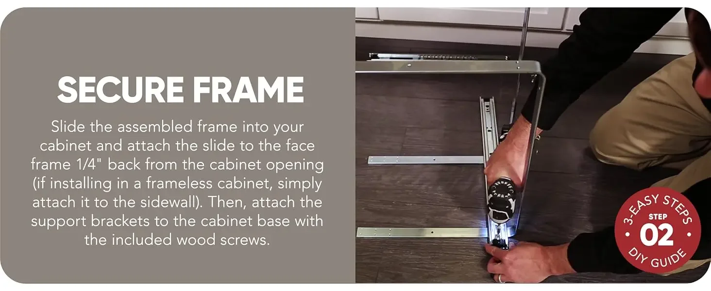 Rev-A-Shelf 5WB2-1522CR-1 15 x 22in 2-Tier Cabinet Pull Out Wire Baskets, Chrome