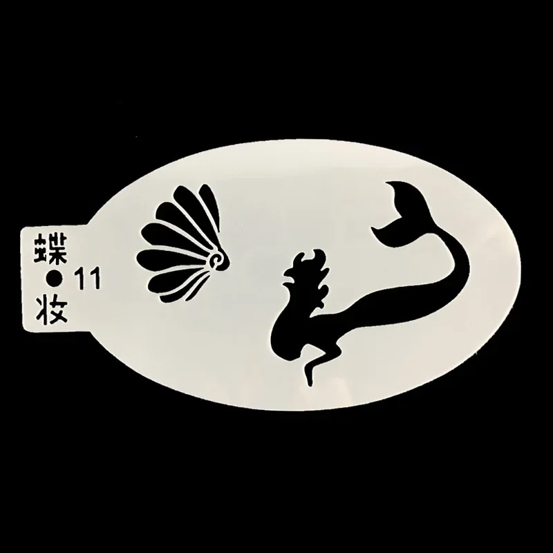 Tattoo Stencils 2025 Halloween Christmas Birthday Party DIY Makeup Temporary Reusable Face Art Body Painting Plastic