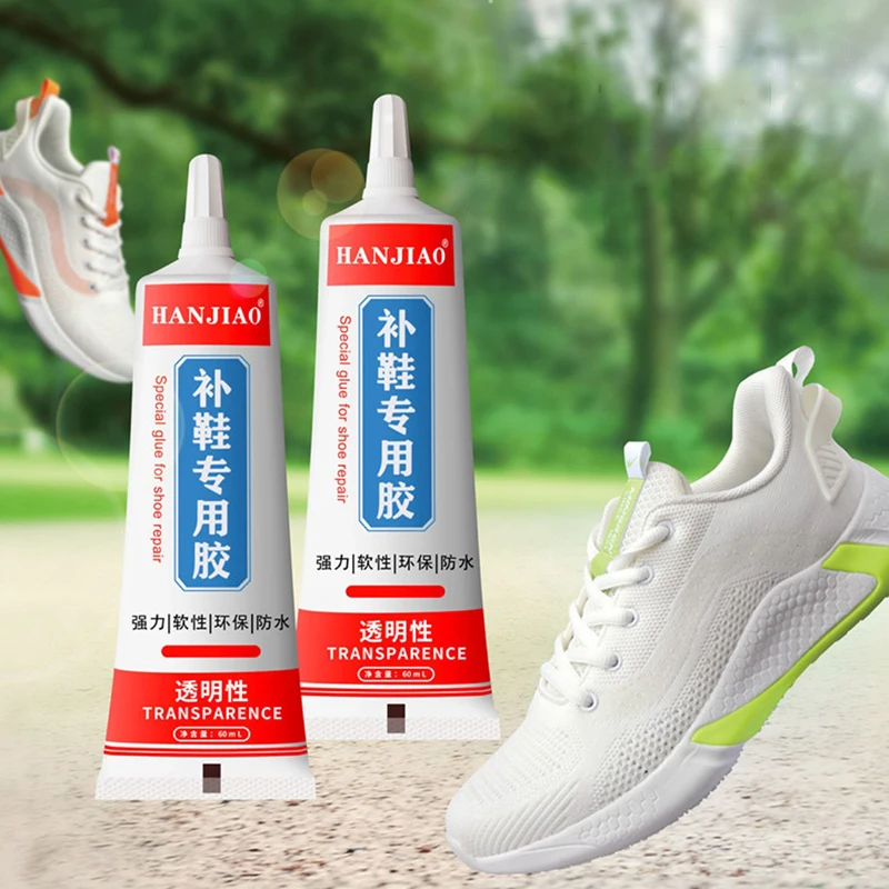 투명 60ML 초강력 전문 고무 수리 키트, 가죽 접착제, 에폭시 수지, 목재 직물, 리브 섬유