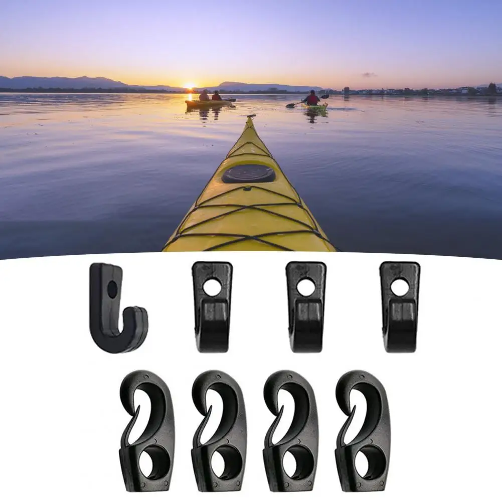 1 Set Humpback Handle Buckle J Hook Easy Installation Secure Boat Rigging Humpback Handle Buckle Rope for Kayak