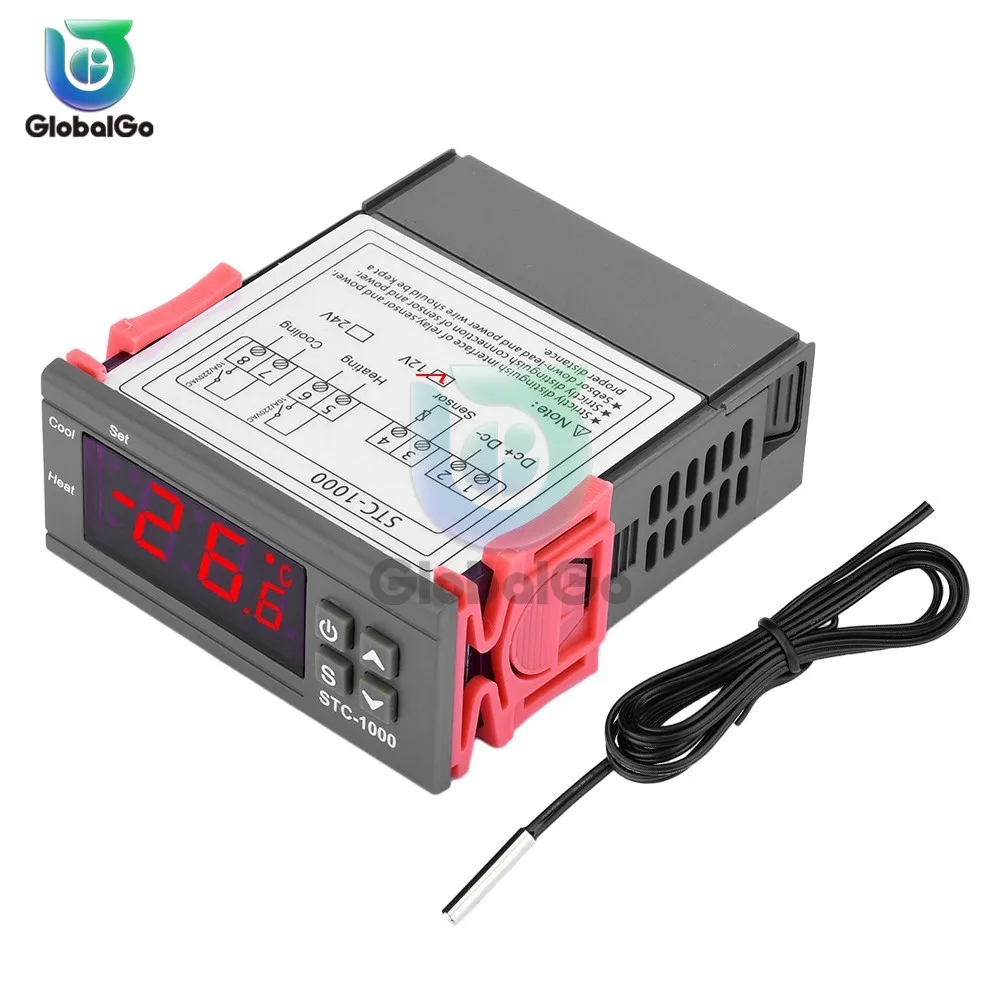 LED Digital Thermostat STC-1000 smart thermostat temperature controller for Incubator Temperature Control 12V 24V 220V