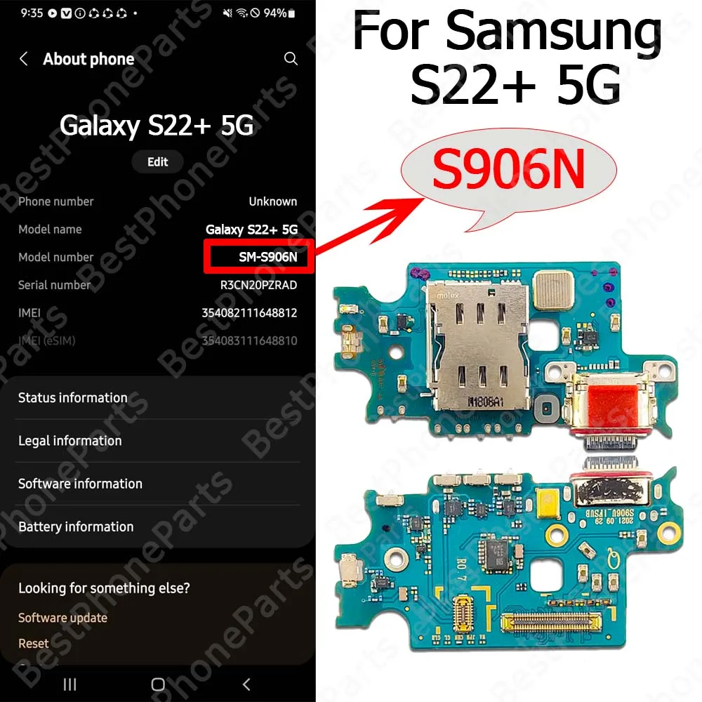 Premium Charging Port USB Connector Replacement for Samsung Galaxy Smartphones