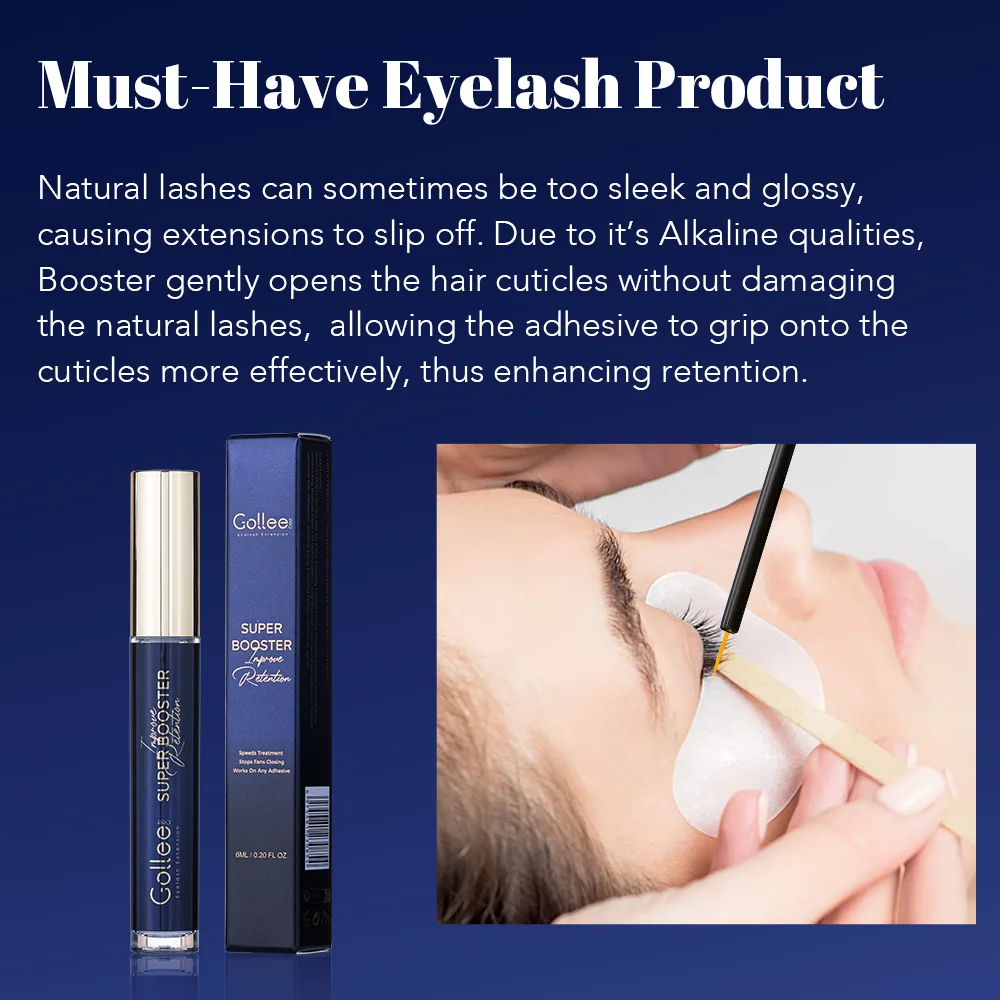 Gollee 0.5s Long Retension Glue Eyelash Extension 6ml Glue Booster Acceletor Glue Dry Fast Bonder Lash Extension bond Waterproof 5