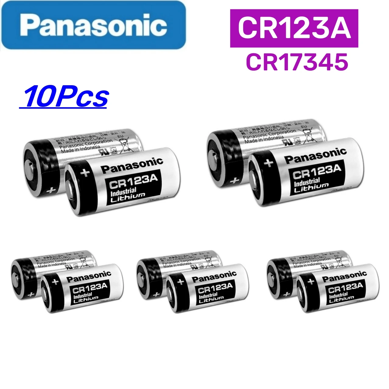 2~10PCS Original Panasonic 123 Lithium 3V Arlo Camera Battery CR123A CR17345 DL123A EL123A 123A