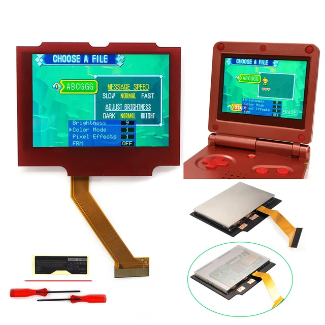 New GBA SP Replacements IPS Drop in Laminated LCD Mod Kits Screen for Gameboy  Advance SP 3D Shell - AliExpress