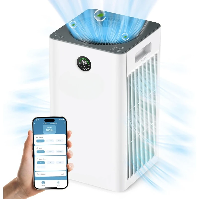 Hot selling items Air Purifier for Home, Large Room Up To 1500 Sq  Allergies and Pets, Sleeping Much Better Easy to store 4