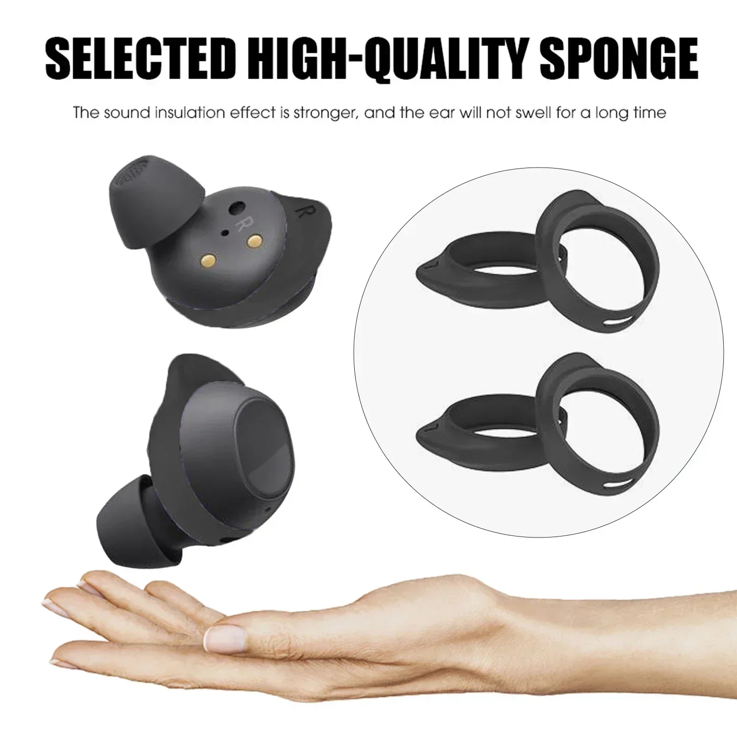 For Samsung Galaxy Buds FE Ear Tips Soft Silicone Ear Wing for Galaxy Buds FE 2 Po Wingtips Anti-Slip Accessories Earbuds Tips
