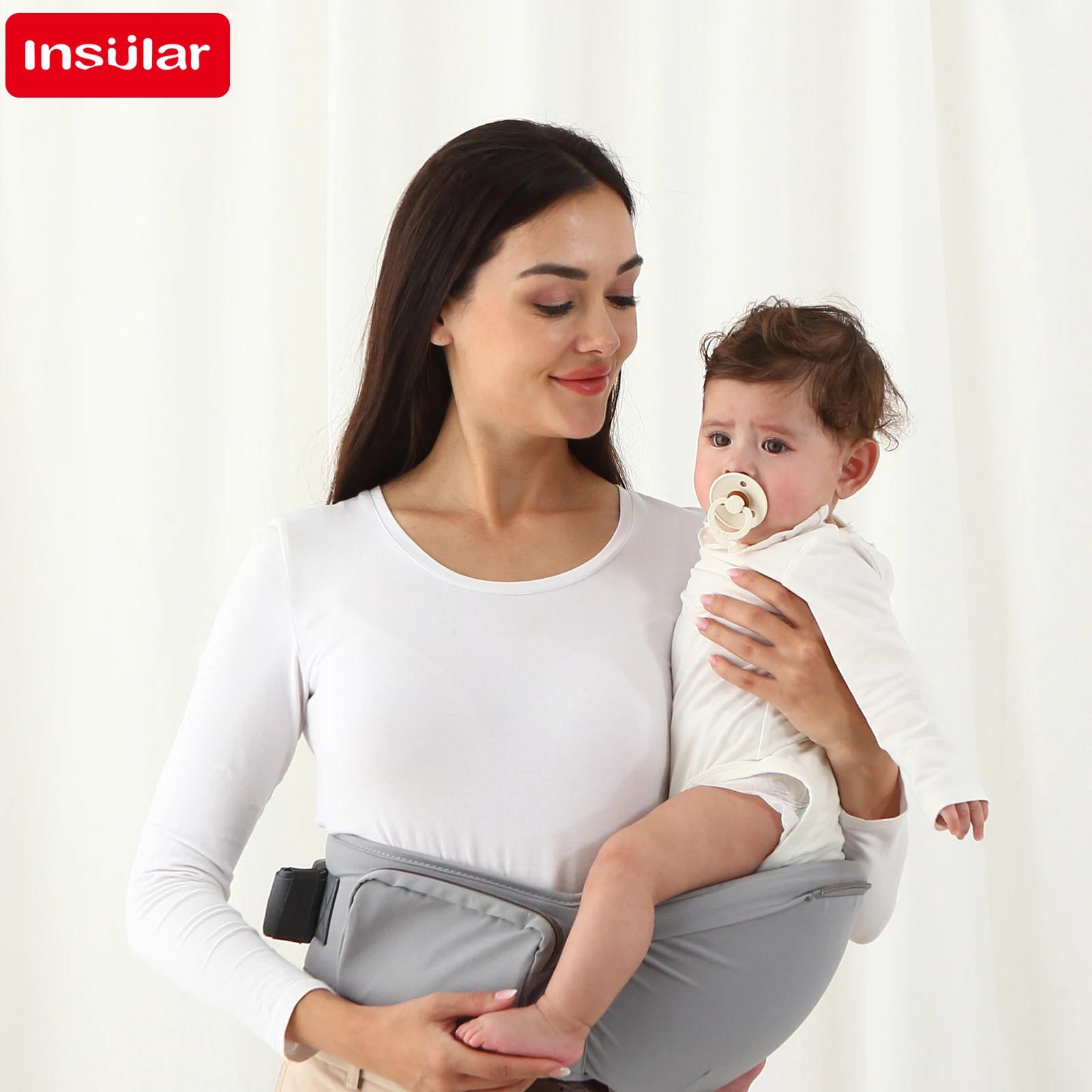 INSULAR 3 In 1 Baby Carrier Multi-functional Child Waist Stool Breathable Waist Stool With Hip Seat Front Hold Portable 0-2Y 2