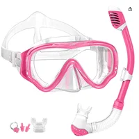 HB Children's Diving Mask Children Full Face HD Anti Fog Diving Mask Underwater Diving Mask Set Kids Swimming Snorkel Equipment 2