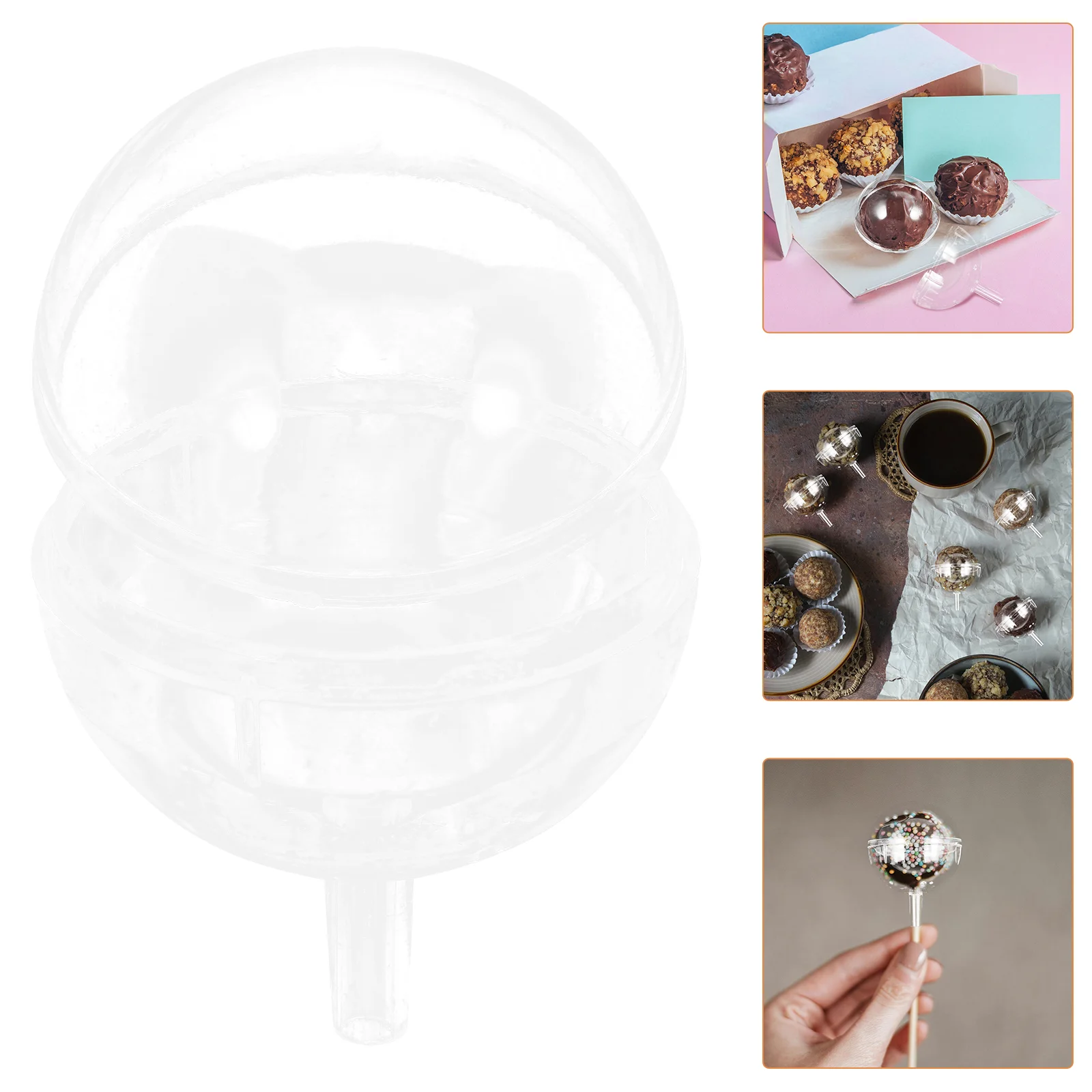 

25/50pcs Plastic Mini Clear Chocolate Box Truffle Holder Clear Candy Wrapper for Valentines Day Muffin Cake Gifts Boxes Supplies