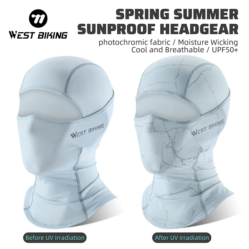 

WEST BIKING Cooling Cycling Cap UV Discoloratio Bicycle Motorcycle Face Mask Summer Balaclava Outdoor Sport Headgear Bike Hat