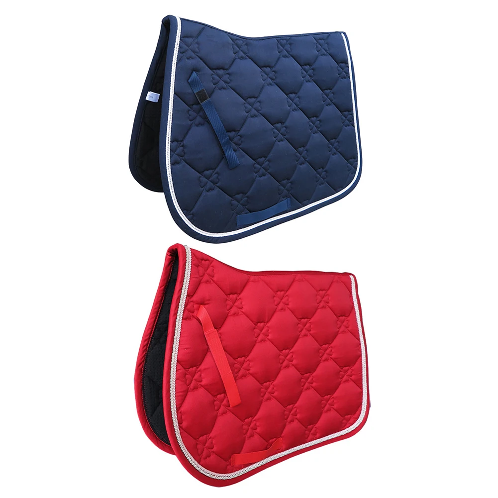 Saddle Pad Horse Riding Dressage Supportive Mat 300G T/C Cotton Shock Absorbing Equestrian Equipment Accessory All Purpose horse riding equipment saddle cushion