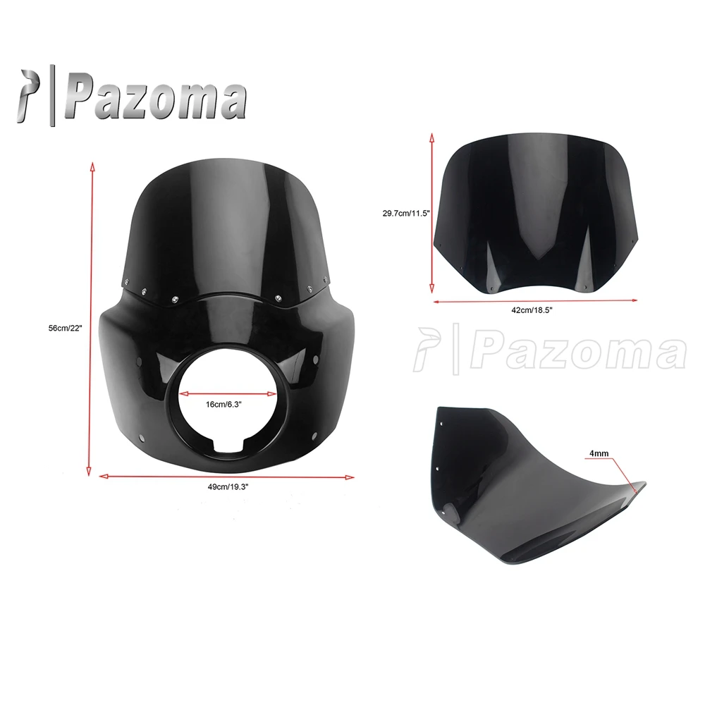 

Motorcycle Headlight Fairing with Bracket for Dyna 2006-2017 for Dyna Wide Glide FXDWG for 87-1999 FXR with Riser