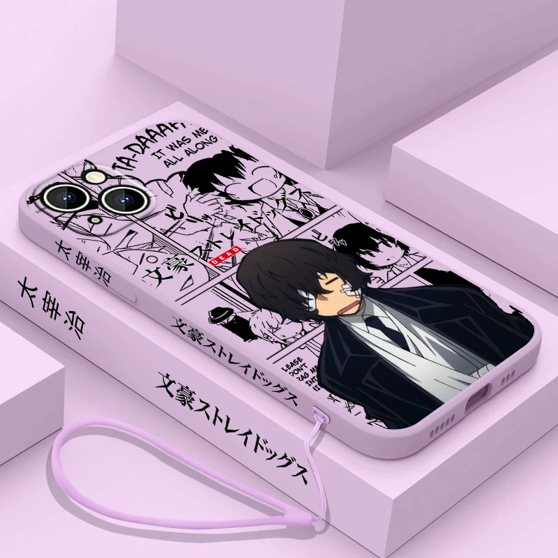 thumbnail image 1 of Funda de teléfono Bungo Stray Dogs Dazai para Apple iPhone 15 14 13 12 11 Pro Max Plus 8 7 SE Liquid Left Rope Capa Cover, 1 of 5