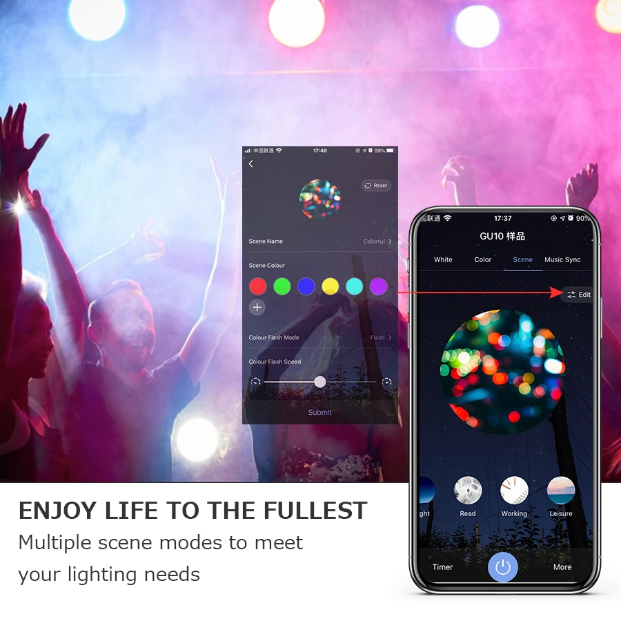 WiFi Smart LED GU10 Bulb with APP and Voice Control